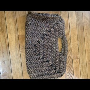 H&M top handle straw bag